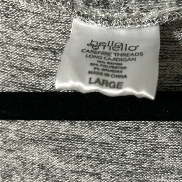 Hello mello Nwot Heather Gray Open front long duster Cardigan.  length is 42” - Picture 2 of 4